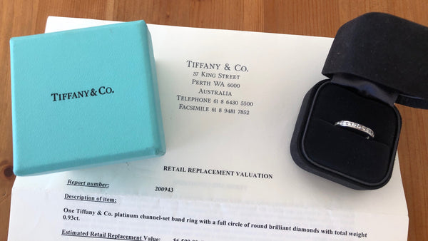 Tiffany & Co. 0.93tcw Diamond Full Eternity Band Size 5 Val/Boxes RRP $8200