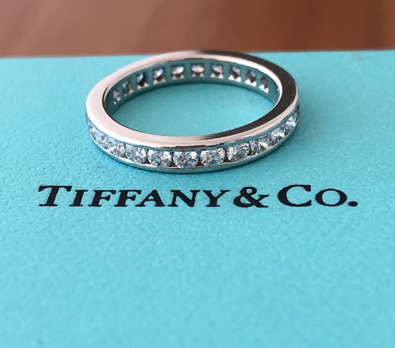 Tiffany & Co. 0.93tcw Diamond Full Eternity Band Size 5 Val/Boxes RRP $8200