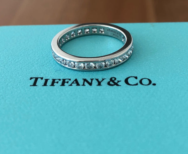 Tiffany & Co. 0.93tcw Diamond Full Eternity Band Size 5 Val/Boxes RRP $8200