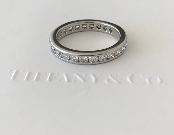 Tiffany & Co. 0.93tcw Diamond Full Eternity Band Size 5 Val/Boxes RRP $8200
