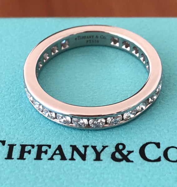 Tiffany & Co. 0.93tcw Diamond Full Eternity Band Size 5 Val/Boxes RRP $8200