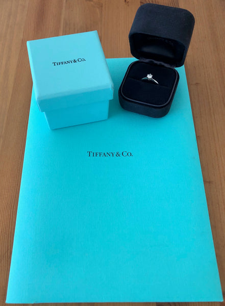 Tiffany & Co 0.33ct F/VVS1 Diamond Classic Solitaire 6 Prong Engagement Ring