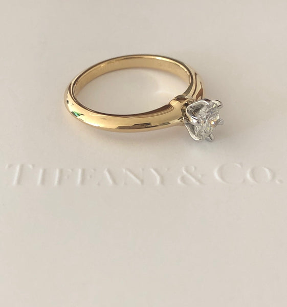 Tiffany & Co. 0.50ct H/IF Solitaire Diamond Engagement Ring in 18ct Yellow Gold