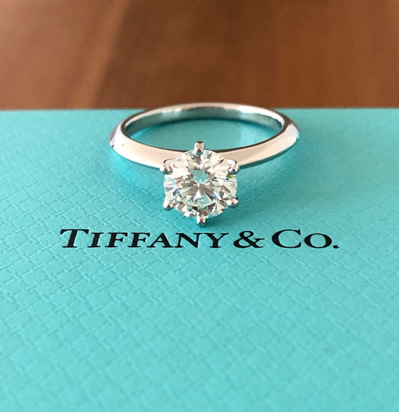 Tiffany & Co. 1.20ct I/VS1 Diamond Solitaire Engagement Ring Platinum Cert/Val/Boxes/Gift