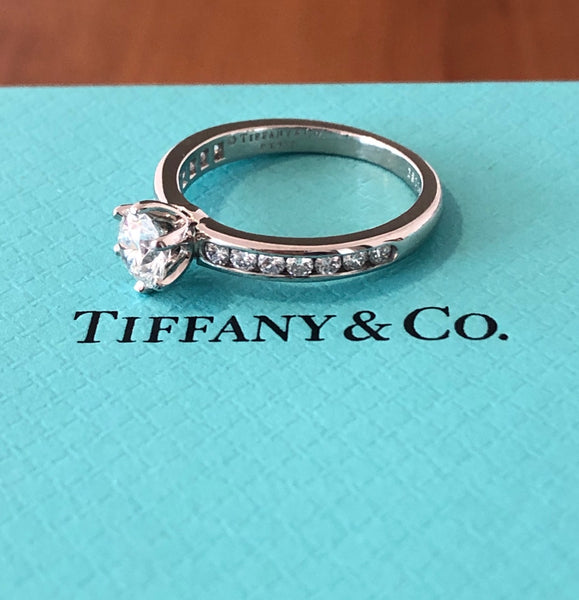 Tiffany & Co. 0.67tcw G/VS2 Diamond Ring with Diamonds on the Band Platinum
