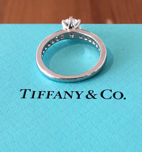 Tiffany & Co. 0.67tcw G/VS2 Diamond Ring with Diamonds on the Band Platinum