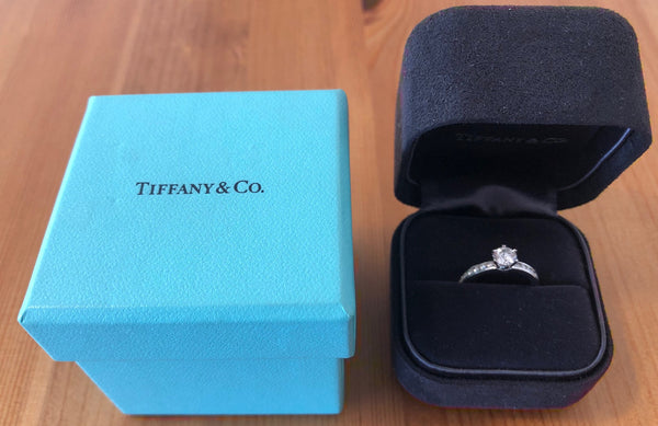 Tiffany & Co. 0.67tcw G/VS2 Diamond Ring with Diamonds on the Band Platinum