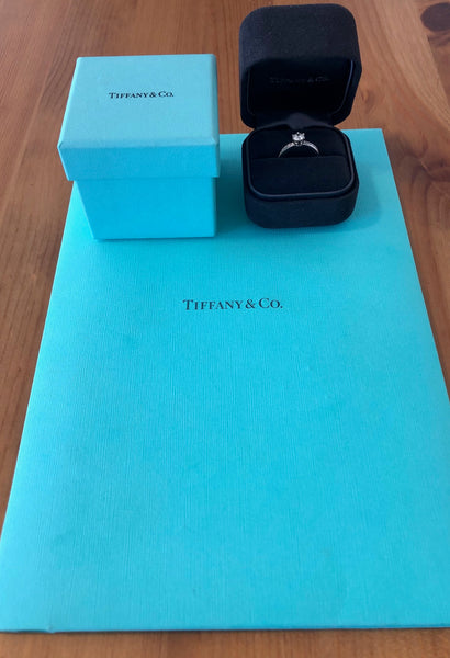 Tiffany & Co. 0.67tcw G/VS2 Diamond Ring with Diamonds on the Band Platinum