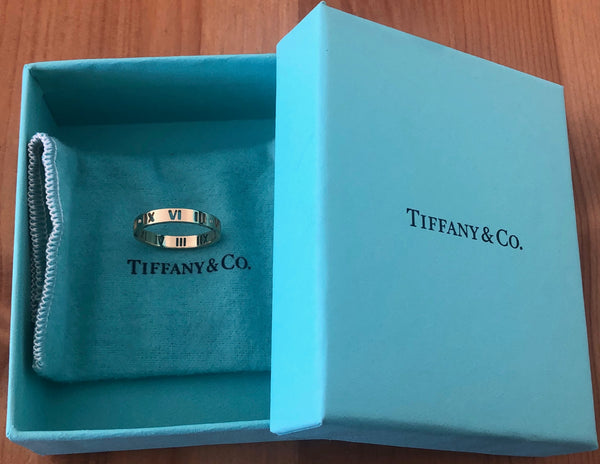 Tiffany & Co. Pierced Atlas Diamond Ring in 18ct Yellow Gold Size 9.5