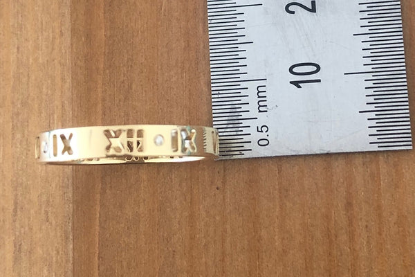 Tiffany & Co. Pierced Atlas Diamond Ring in 18ct Yellow Gold Size 9.5