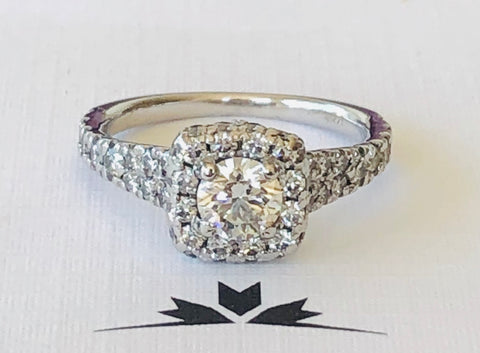 Hearts on Fire Ideal Cut 1.01tcw H/VS Diamond Engagement Ring 18ct White Gold