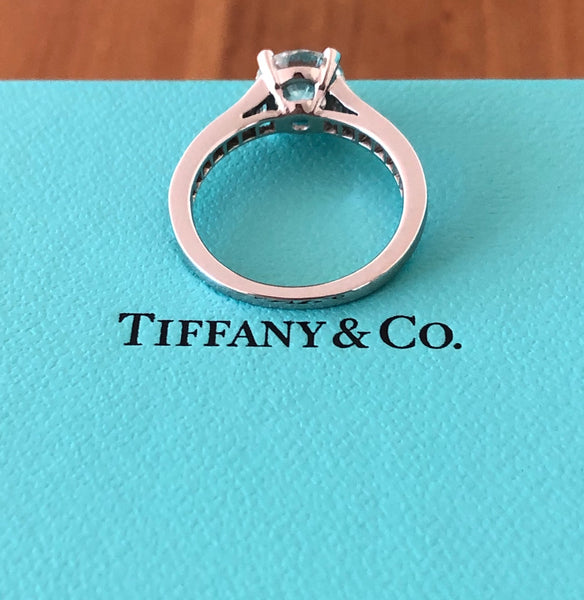 Tiffany & Co. 2.16tcw (1.56ct Centre) H/VS2 Diamond Engagement Ring with Accents PT950 Cert/Val/Box