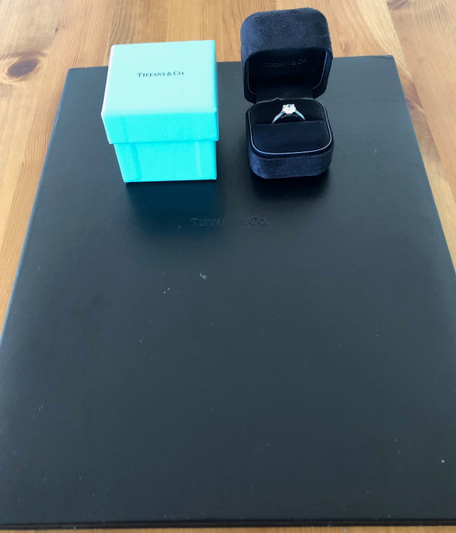 Tiffany & Co. 2.16tcw (1.56ct Centre) H/VS2 Diamond Engagement Ring with Accents PT950 Cert/Val/Box