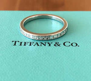 Tiffany & Co. Square Faceted Diamond Wedding Anniversary Band in Platinum 2.2mm