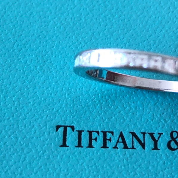 Tiffany & Co. Square Faceted Diamond Wedding Anniversary Band in Platinum 2.2mm