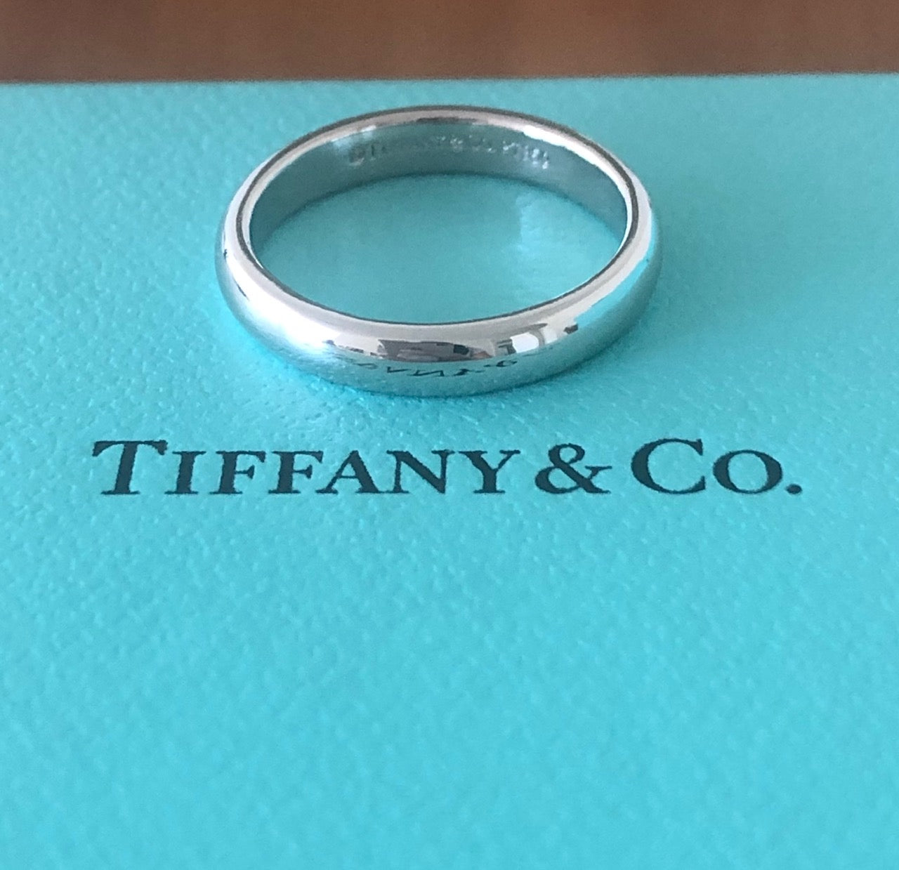 Tiffany & Co. 3mm Lucida Platinum PT950 Band with Tiffany Box $1950