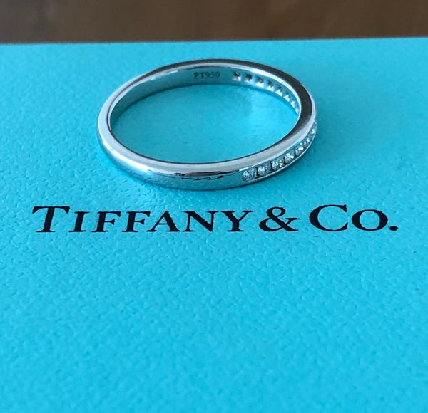 Tiffany & Co. 2mm 0.17tcw Diamond Platinum Band RRP $4350