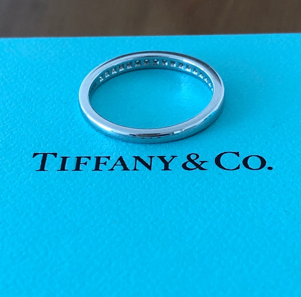Tiffany & Co. 2mm 0.17tcw Diamond Platinum Band RRP $4050