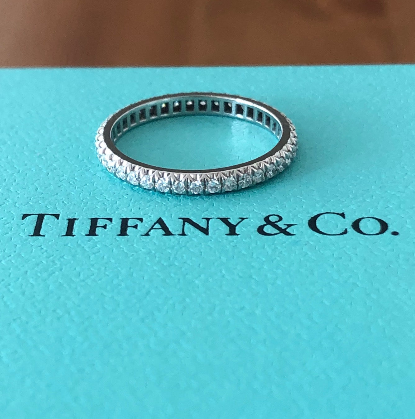 Tiffany & Co. Full Diamond Eternity Soleste Band Size 4.5
