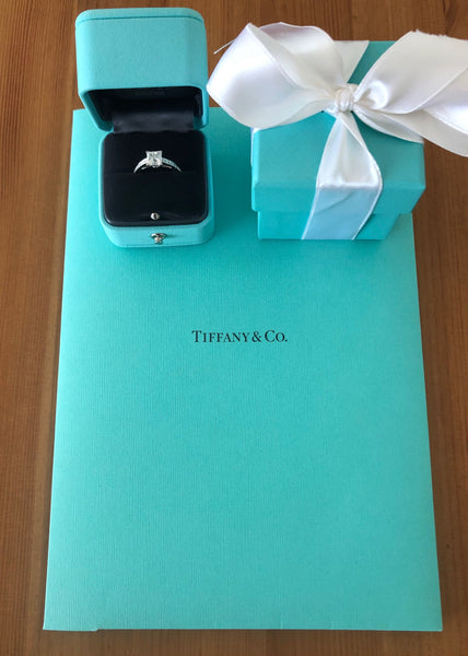 Tiffany & Co. 1.27tcw (1.11ct Centre) D/VS1 Princess Cut 'Grace' Engagement Ring Platinum