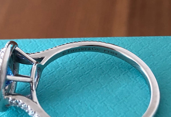 Tiffany & Co. 1.25ct Tanzanite & 0.46tcw Diamond Double Halo Soleste Ring $13500