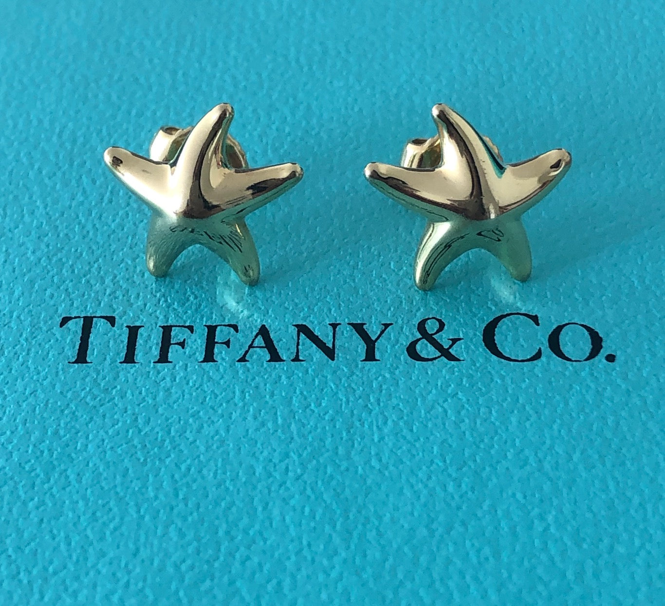 Tiffany & Co. 18ct Solid Yellow Gold Elsa Peretti Star Fish Earrings