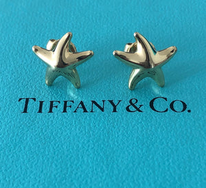 Tiffany & Co. 18ct Solid Yellow Gold Elsa Peretti Star Fish Earrings