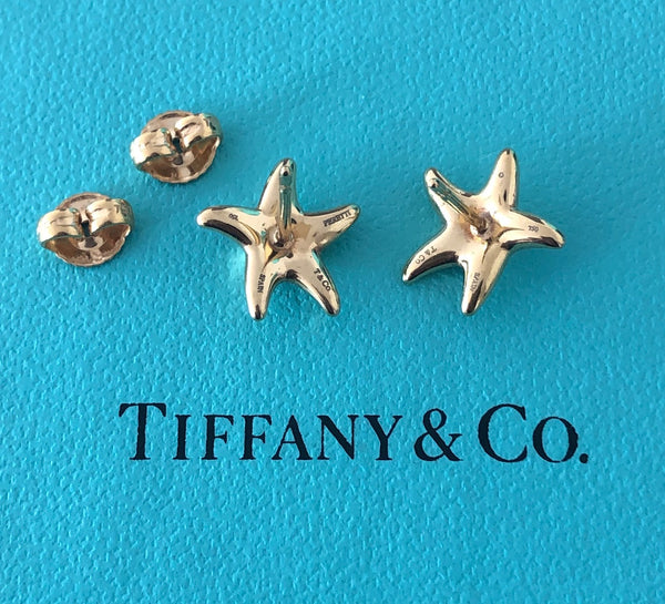 Tiffany & Co. 18ct Solid Yellow Gold Elsa Peretti Star Fish Earrings