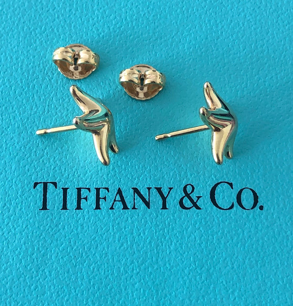 Tiffany & Co. 18ct Solid Yellow Gold Elsa Peretti Star Fish Earrings
