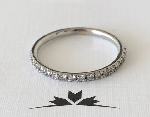 Hearts on Fire 0.25tcw Diamond Transcend Wedding Band in Platinum RRP $3370