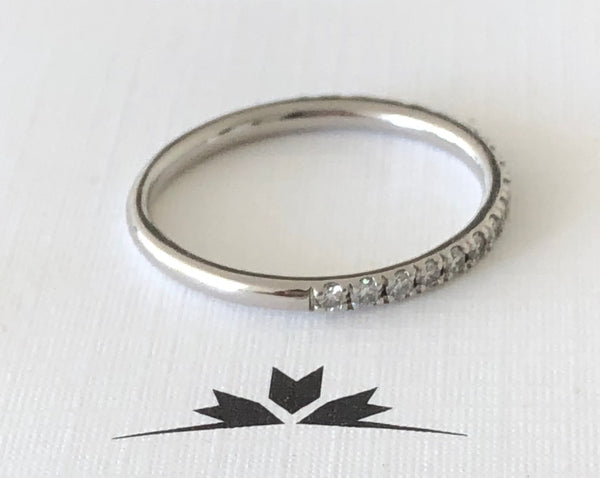 Hearts on Fire 0.25tcw Diamond Transcend Wedding Band in Platinum RRP $3370