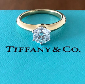 Tiffany & Co. 0.89ct G/VS1 Diamond Round Solitaire Engagement Ring Cert/Val/Rcpt
