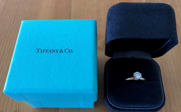 Tiffany & Co. 0.89ct G/VS1 Diamond Round Solitaire Engagement Ring Cert/Val/Rcpt