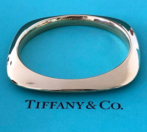 Tiffany & Co 18ct Yellow Gold *50gms* Vintage Square Knife Edge Bangle Bracelet