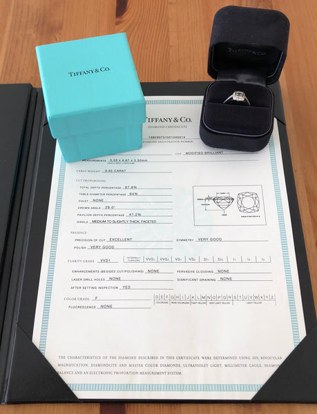 Tiffany & Co. 0.81tcw F/VVS1 Diamond Legacy Engagement Ring
