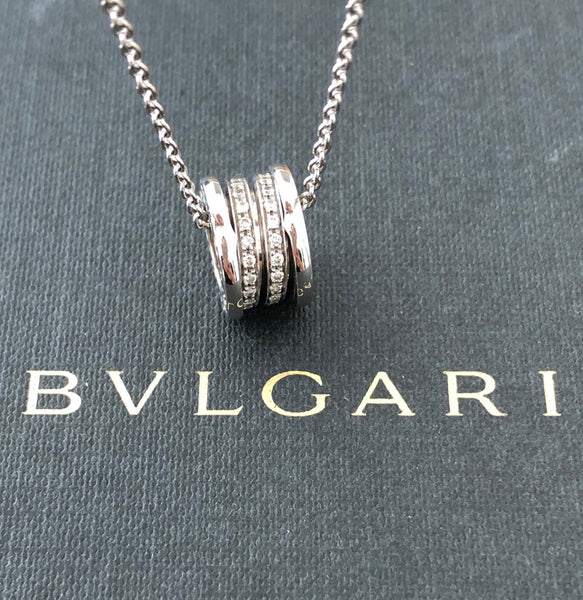 Bvlgari Bulgari Bzero1 0.41tcw Diamond & 18ct White Gold Necklace Pend RRP $9350
