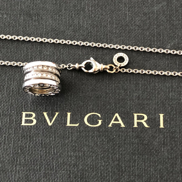 Bvlgari Bulgari Bzero1 0.41tcw Diamond & 18ct White Gold Necklace Pend RRP $9350