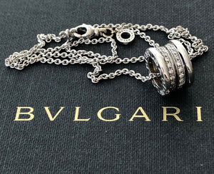 Bvlgari Bulgari Bzero1 0.41tcw Diamond & 18ct White Gold Necklace Pend RRP $9350