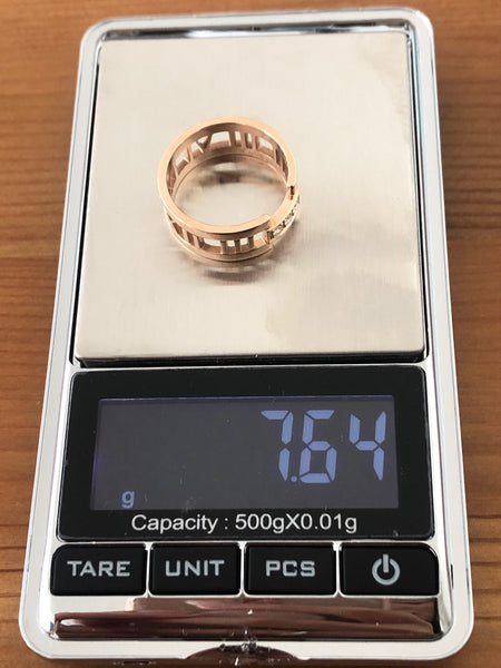 Tiffany & Co. Solid 18ct Rose Gold and Diamond Wide Atlas Open Ring Sz 8.5 $3800
