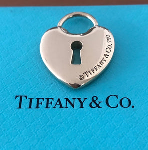 Tiffany & Co. Vintage 18ct Yellow Gold Large Heart Lock Pendant 24mm x 18mm