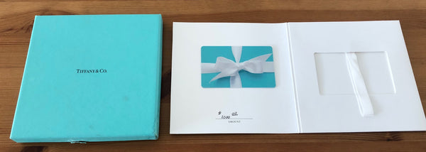 Tiffany & Co. Gift Voucher $1000 USD Unused