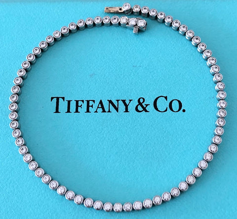 Tiffany & Co. 1.41tcw Diamond Jazz Tennis Bracelet Platinum Receipt/Boxes $15700