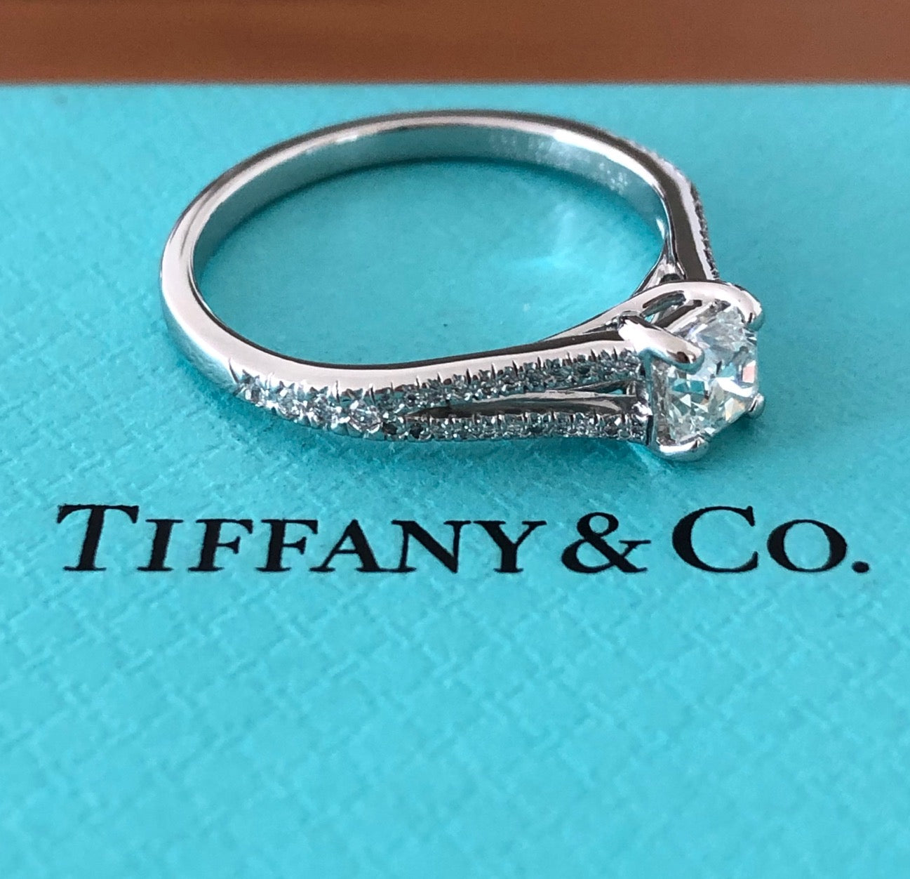 Tiffany & Co. 0.51tcw G/VS1 Diamond Lucida Split Shank