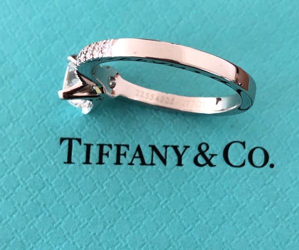 Tiffany & Co. 0.93tcw G/VVS1 Diamond Novo Engagement Ring Platinum Cert/Val/Box