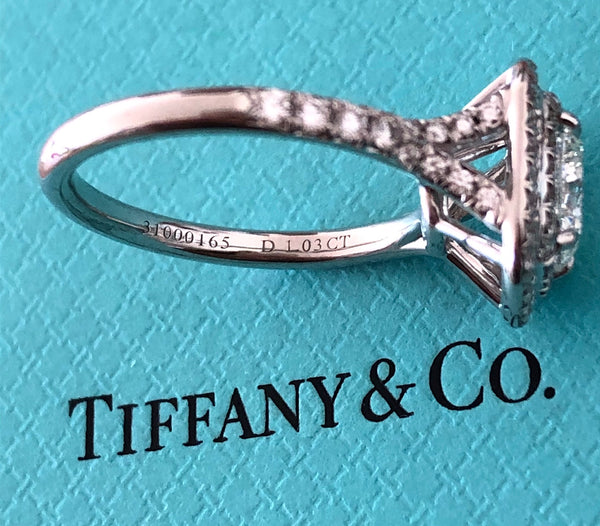 Tiffany & Co. 1.38tcw H/VS1 Diamond Soleste Engagement Ring Cert/Val/Rcpt/Boxes