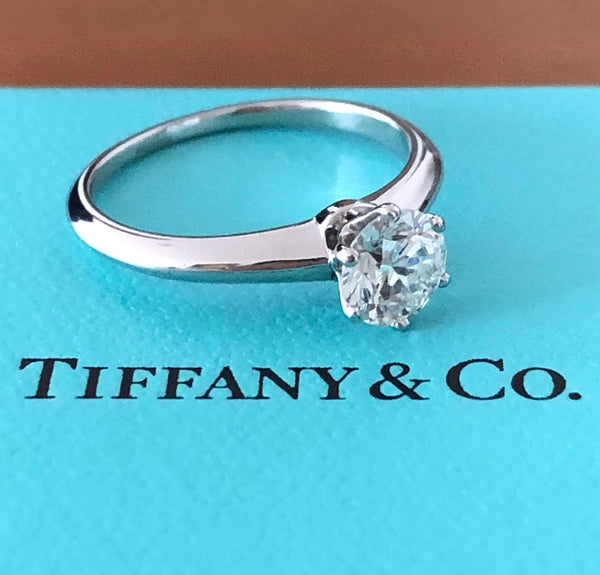Tiffany & Co. 0.74ct I/VS2 Diamond Solitaire Engagement Ring PT950 Cert/Val/Rcpt