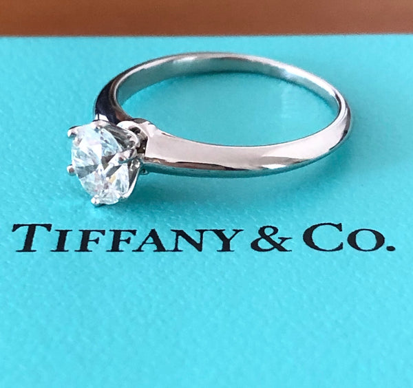 Tiffany & Co. 0.74ct I/VS2 Diamond Solitaire Engagement Ring PT950 Cert/Val/Rcpt