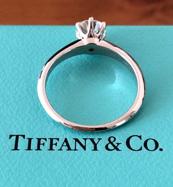 Tiffany & Co. 0.74ct I/VS2 Diamond Solitaire Engagement Ring PT950 Cert/Val/Rcpt