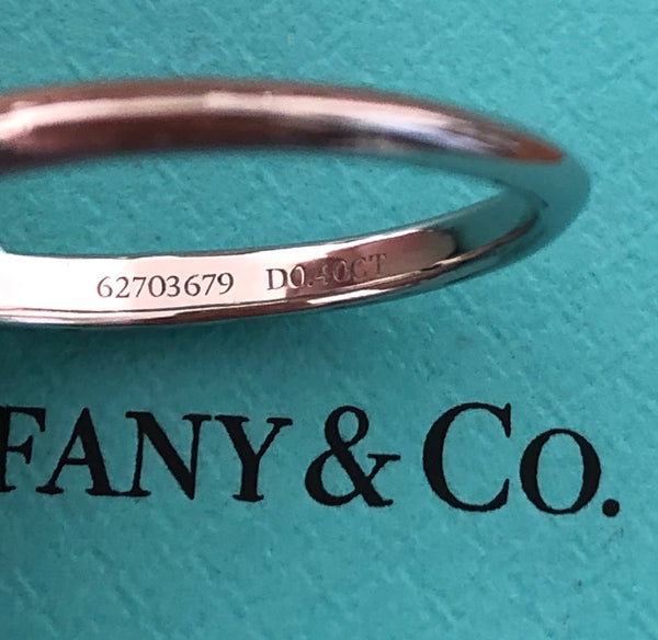 Tiffany & Co. 0.40ct E/VS2 Heart Diamond Platinum Engagement Ring Cert/Val/Boxes