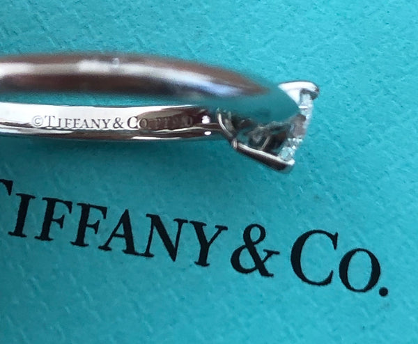 Tiffany & Co. 0.40ct E/VS2 Heart Diamond Platinum Engagement Ring Cert/Val/Boxes